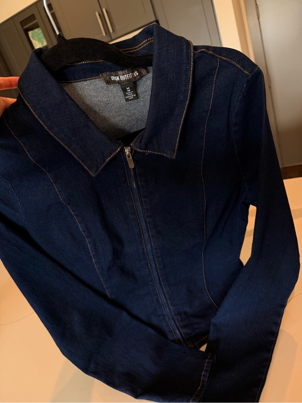 Urban Outfitters Dark Indigo Zip Jacket